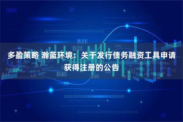 多盈策略 瀚蓝环境：关于发行债务融资工具申请获得注册的公告